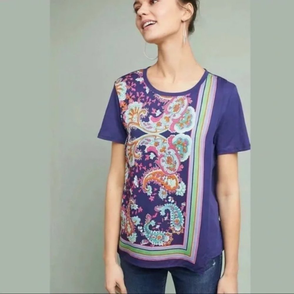 Maeve/Anthropologie Patterned Shirt Size XS